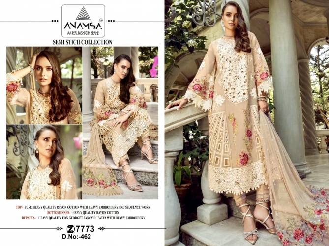 462 Anamsa Rayon Designer Pakistani Suits Wholesale Shop In Surat
